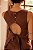 BLUSA DECOTE COSTAS LINHO PURO MARROM - Imagem 4
