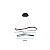 Lustre OCEANO Preto 140 85W 3000K LED GMH - Imagem 4