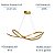 Lustre Pendente MOMENTO Gold Infinito Dourado 35W 3000K GMH - Imagem 2