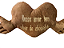 Coração em pelúcia "Nosso amor tem sabor de chocolate" - Imagem 1