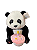 Panda em pelúcia com cupcake - Imagem 1