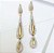 Brinco Gota em Ouro Amarelo e Diamantes - Imagem 1
