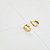 Meia Argola Lisa Ouro Amarelo e Diamante 12 mm - Imagem 3