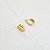 Meia Argola Lisa Ouro Amarelo e Diamante 12 mm - Imagem 1