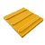 Piso tátil direcional amarelo 2,5x25x25Cm - Imagem 1