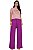 Calça Pantalona Viscolinho Com Laço Na Frente Cintura Elasticado - Imagem 7