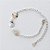 Pulseira em rodio com pérolas - Imagem 2