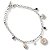 Pulseira Fé com zircônias coloridas - Imagem 1