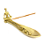 Incensário Resina Vareta Yoga Dourado 20cm - Imagem 3