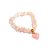 Pedra Pulseira Quartzo Rosa com Pingente Coração - Imagem 1