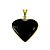 Pedra Obsidiana Pingente Coração Com Coroa - Imagem 1