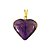 Pedra Ametista Pingente Coração Com Coroa - Imagem 2
