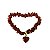 Pedra de Cascalho Jaspe Vermelha com Pingente de Coração - Imagem 1