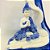 Incensário Cascata Buda Zen Mão Azul/Branco 15cm - Imagem 3