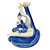 Incensário Cascata Buda Zen Mão Azul/Branco 15cm - Imagem 1