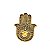 Incensário Resina Mão Hansa Dourado Com Olho e Flor de Lótus ** - Imagem 1