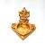 Porta Vela/Incensário em Resina Ganesha Dourado Com Brilho 8cm - Imagem 1