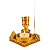 Porta Vela/Incensário Nefertiti Escuro em Resina 8cm - Imagem 1
