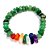 Pulseira Pedra Cascalho 07 Chakras - Quartzo Verde - Imagem 1