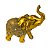 Estátua Elefante em Resina com Brilho Cabeça Dourada 11cm - Imagem 2
