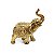 Estátua Elefante em Resina Sem Brilho Dourado 9cm - Imagem 1