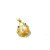 Pingente Pedra Citrino Bruta -  Com Coroa Dourada - Imagem 1