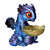 Incensário Cascata Baby Dragão Azul de Resina - Imagem 3