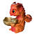 Incensário Cascata Baby Dragão Vermelho de Resina - Imagem 7