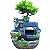 Fonte de Água em Resina Cascata com Bonsai  - M - Imagem 1