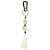 Chaveiro Pedra Rolada Prata Cristal Transparente 24cm - Tassel - Imagem 1