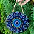 Enfeite de Parede em Porcelana - Mandala Olho Grego Azul Escuro - Imagem 2