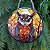 Enfeite de Parede Coruja Vitral - Amarronzada Modelo B - Imagem 2