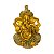 Estátua de Resina Ganesha Dourado Com Turbante Brilho 7cm - Imagem 1