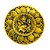 Incensário Ganesha Redondo em Resina - Dourado ** - Imagem 1