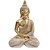 Estátua Resina Buda Dourado com Brilho 21CM - Imagem 1