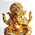 Estátua Ganesha em Resina Dourado Com Brilho 14cm - Imagem 2