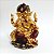 Estátua Ganesha em Resina Dourado Com Vermelho 14cm - Imagem 3