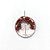 Pingente Jaspe Vermelho - Árvore da Vida - Com Coroa Prata - Imagem 1