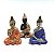 Estátua de Resina Trio de Budas Colorido 6cm - Imagem 2