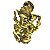 Estátua em Resina Ganeha 11cm Dourado Sem Brilho - Imagem 2