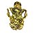 Estátua em Resina Ganeha 11cm Dourado Sem Brilho - Imagem 1