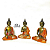 Estátua de Resina Trio de Budas - 12cm - Imagem 1