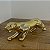 Enfeite Pantera em Cerâmica Dourado - 20 cm - Imagem 2