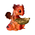 Incensário Cascata Baby Dragão Vermelho de Resina - Imagem 3