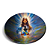 Incensário de Vidro Cura Herbal 9 cm - Jesus - Imagem 1