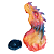 Incensário Cabeça de Dragão Vertical Vermelho/Laranja em Resina - 31cm - Imagem 3