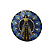 Enfeite de Parede em Porcelana - Nossa Senhora Preto/Azul/Dourado 5 - Imagem 1
