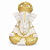 Estátua em Resina Ganesha Branco 10cm - Imagem 1