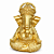 Estátua em Resina Ganesha Dourada 10cm - Imagem 1