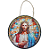 Enfeite de Parede Jesus Cristo Vitral - Colorido Modelo E - Imagem 1